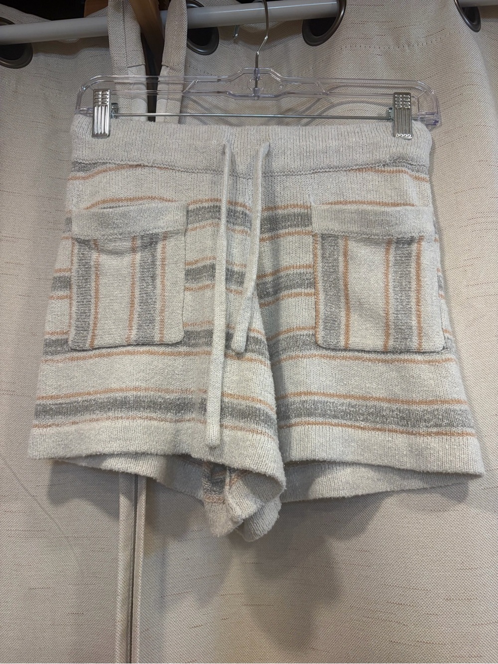 Hem & Thread Cozy Striped Knit Shorts